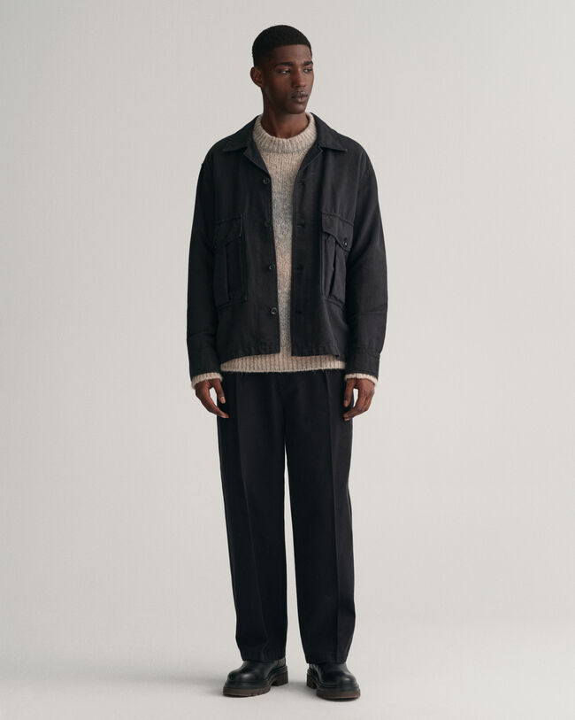 Pleated Twill Chinos