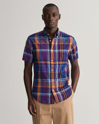 Regular Fit Colorful Madras Short Sleeve Shirt