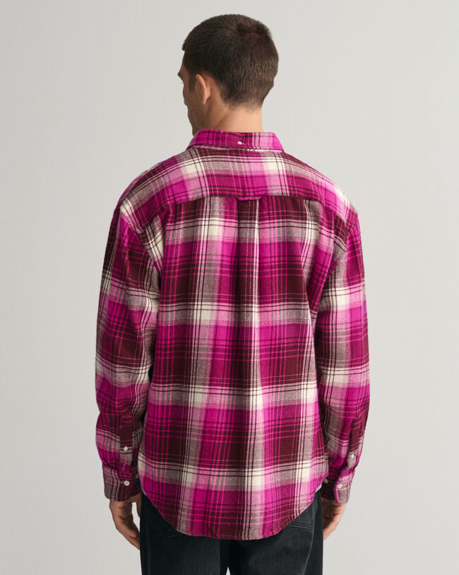 Relaxed Fit Checked Heavy Flannel Shirt