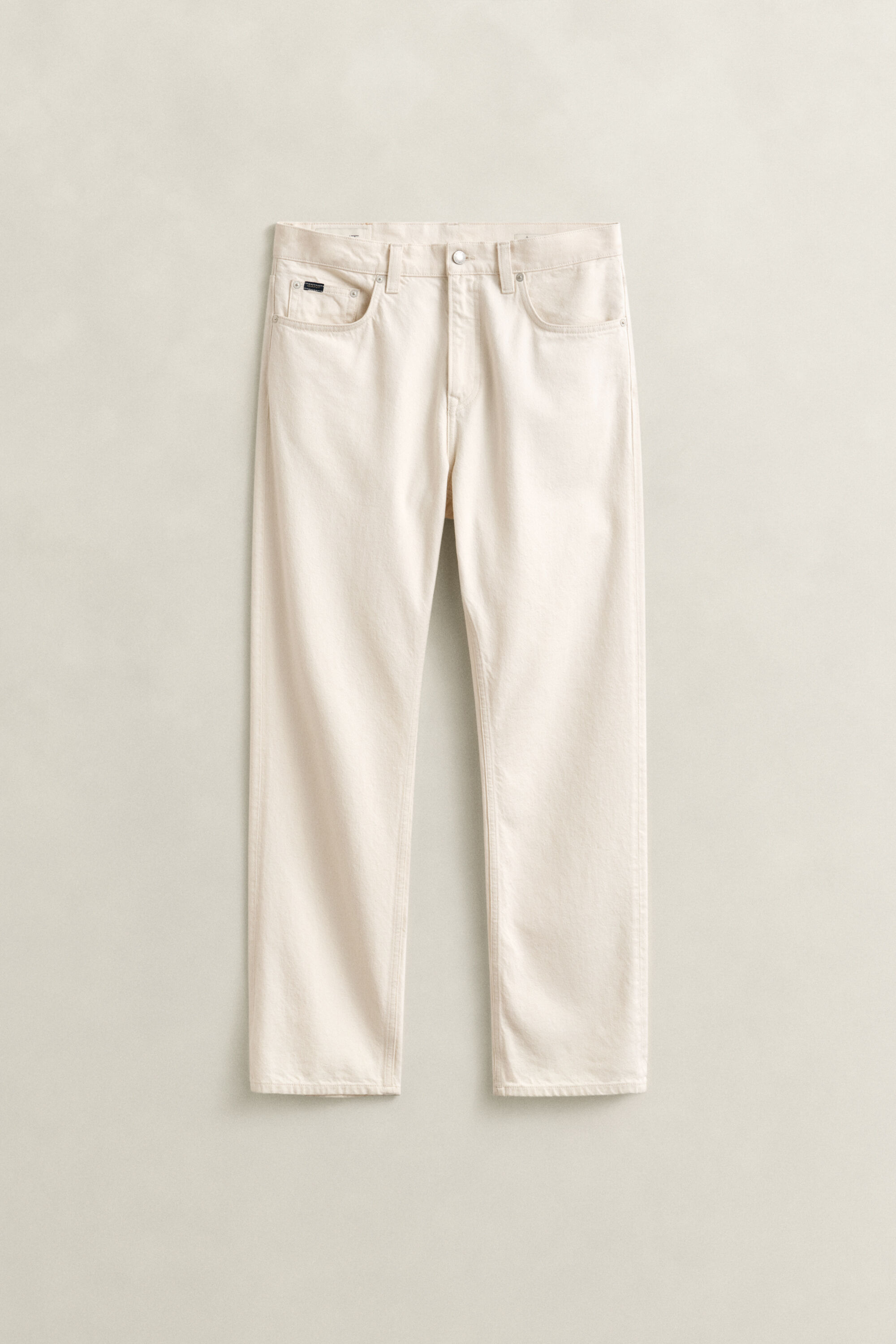 Straight Fit Ecru Jeans