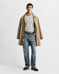 Regular Fit Striped Poplin Shirt