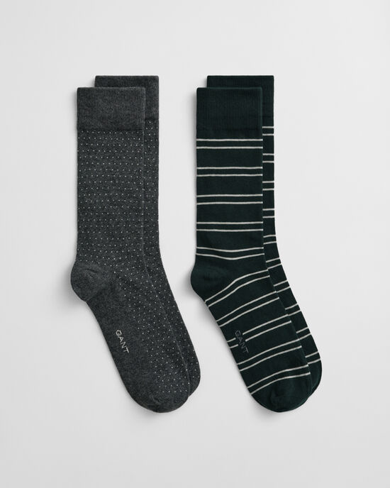 2-Pack Striped & Mini Dotted Socks Gift Box