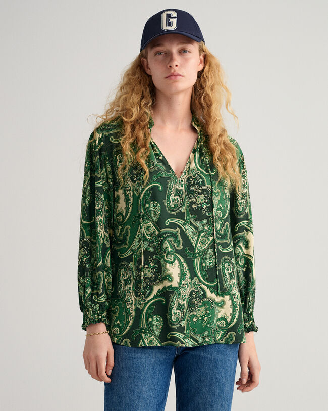 Paisley Popover Blouse