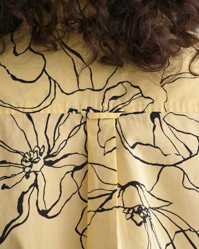 Regular Fit Line Drawing Cotton Voile Shirt