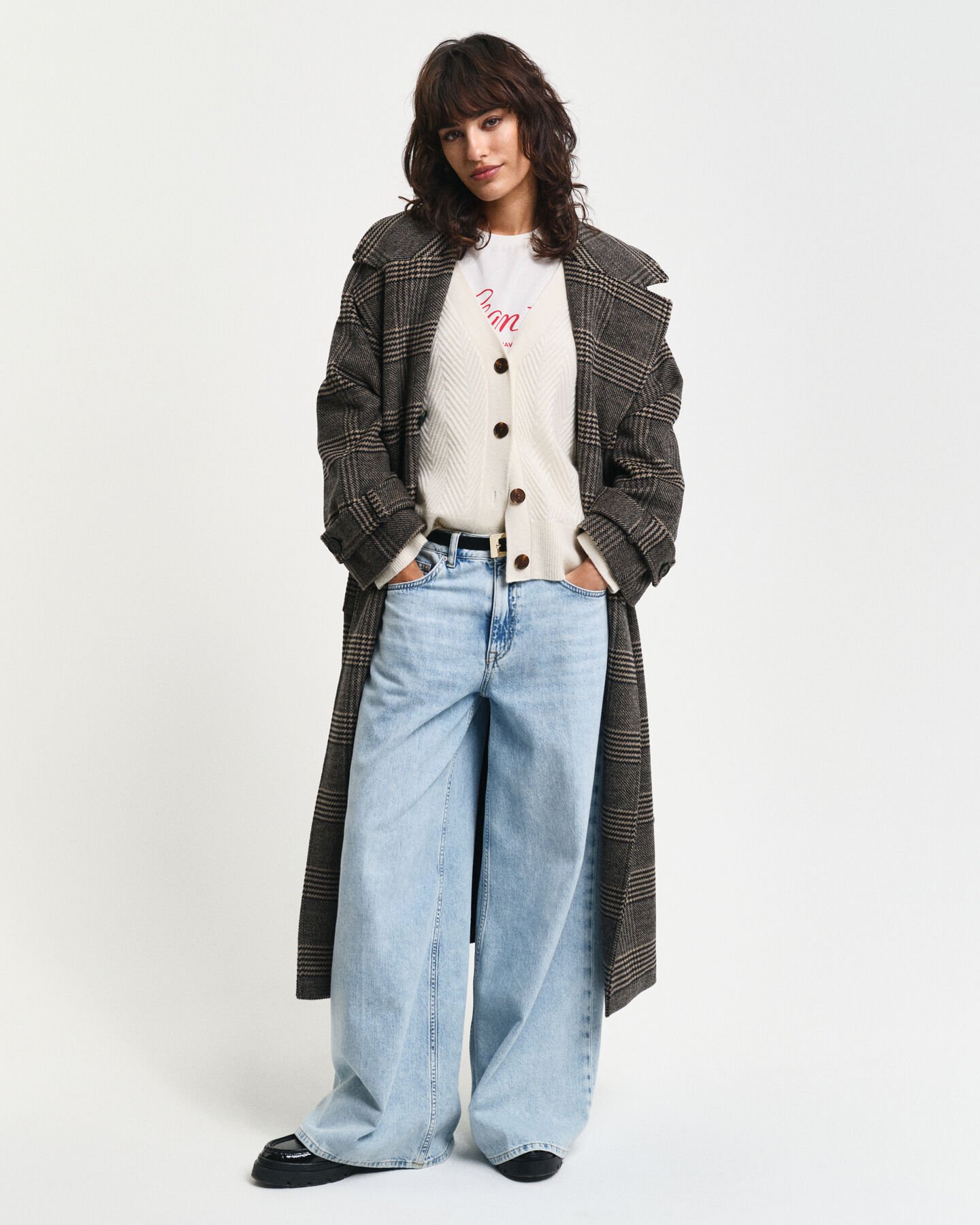 Herringbone V-Neck Cardigan