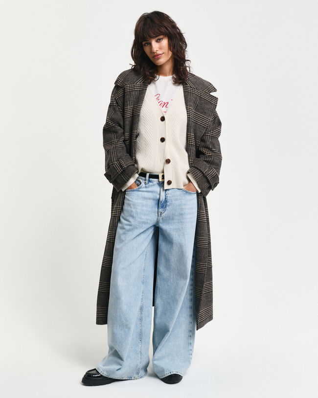 Herringbone V-Neck Cardigan