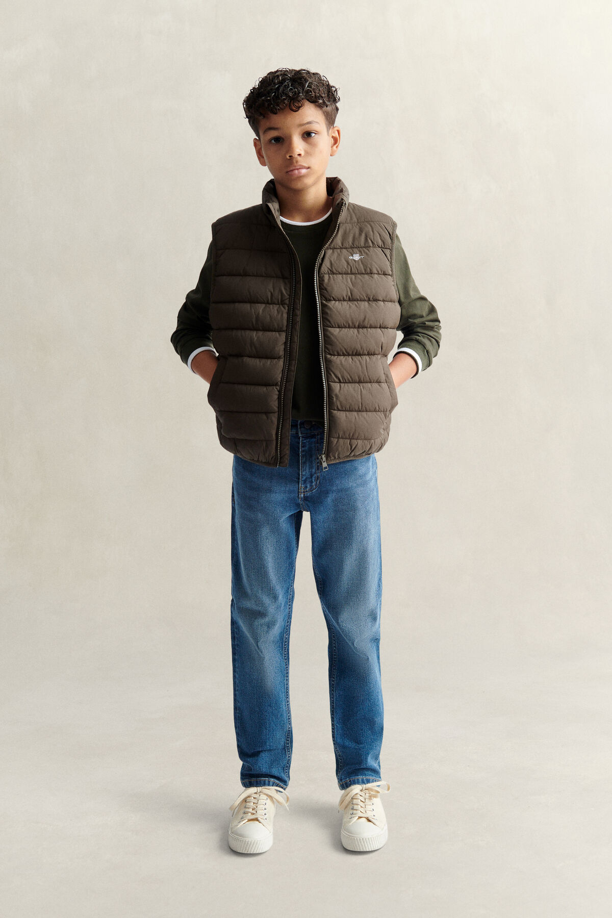 Teen Boys Lightweight Vest — SHADOW BROWN