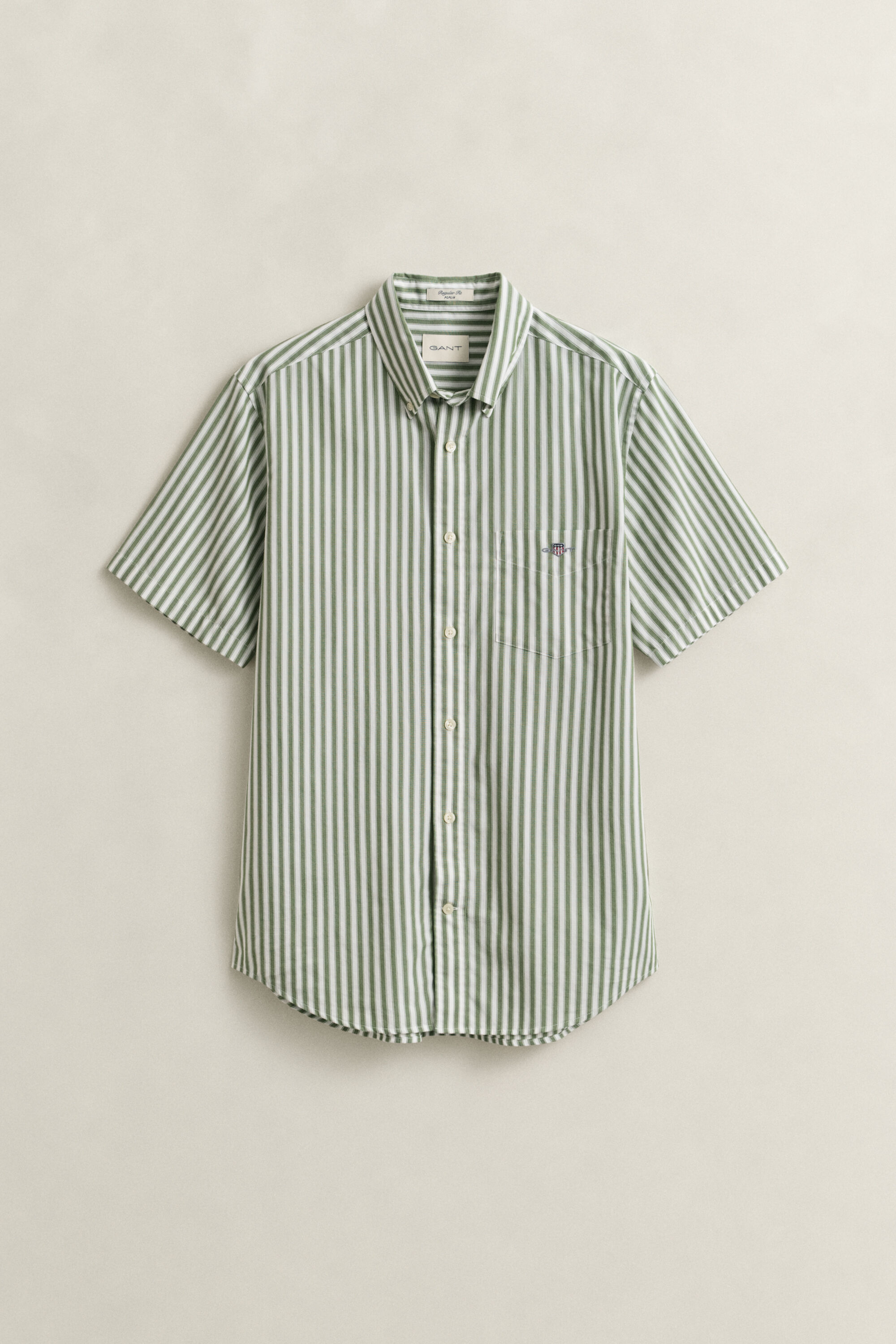 Striped Classic Poplin Short Sleeve Shirt