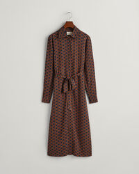 Slim Fit Geometric Shirt Dress