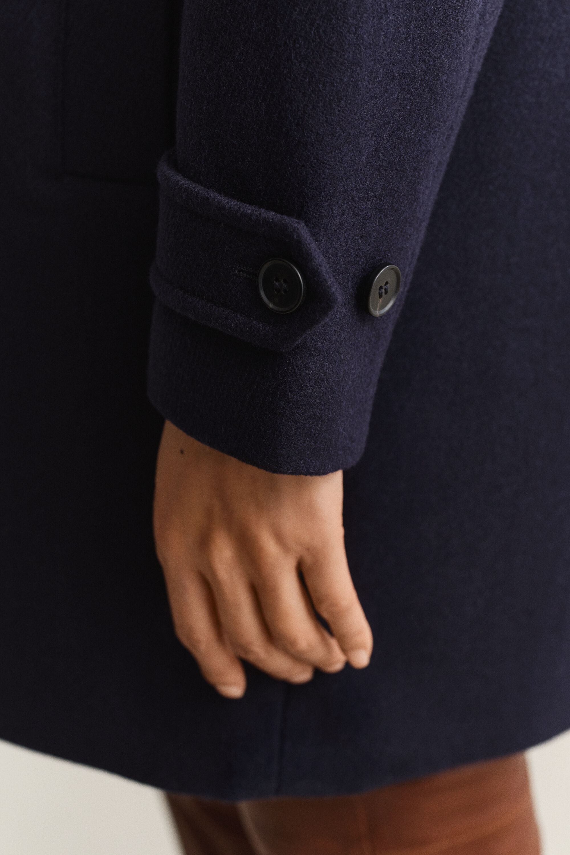 Wool Blend Car Coat