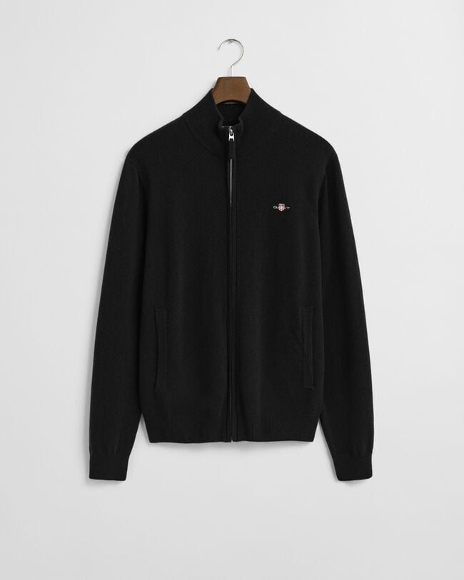 Superfine Lambswool Zip Cardigan
