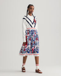 Tiger Floral Pleated Skirt