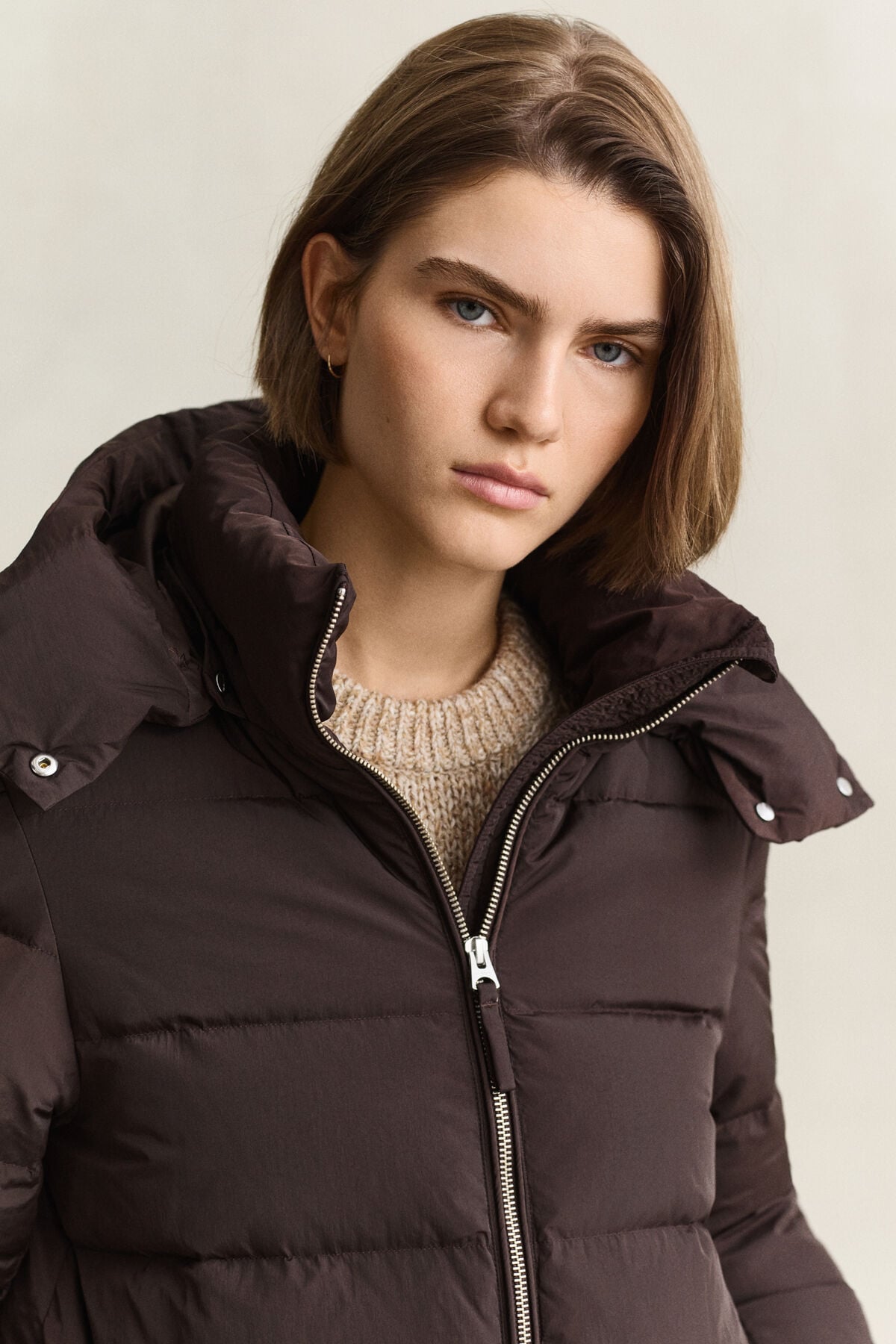 Mid Down Jacket — DEEP BROWN