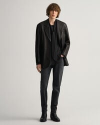 Slim Fit Solid Bow Tie Shirt