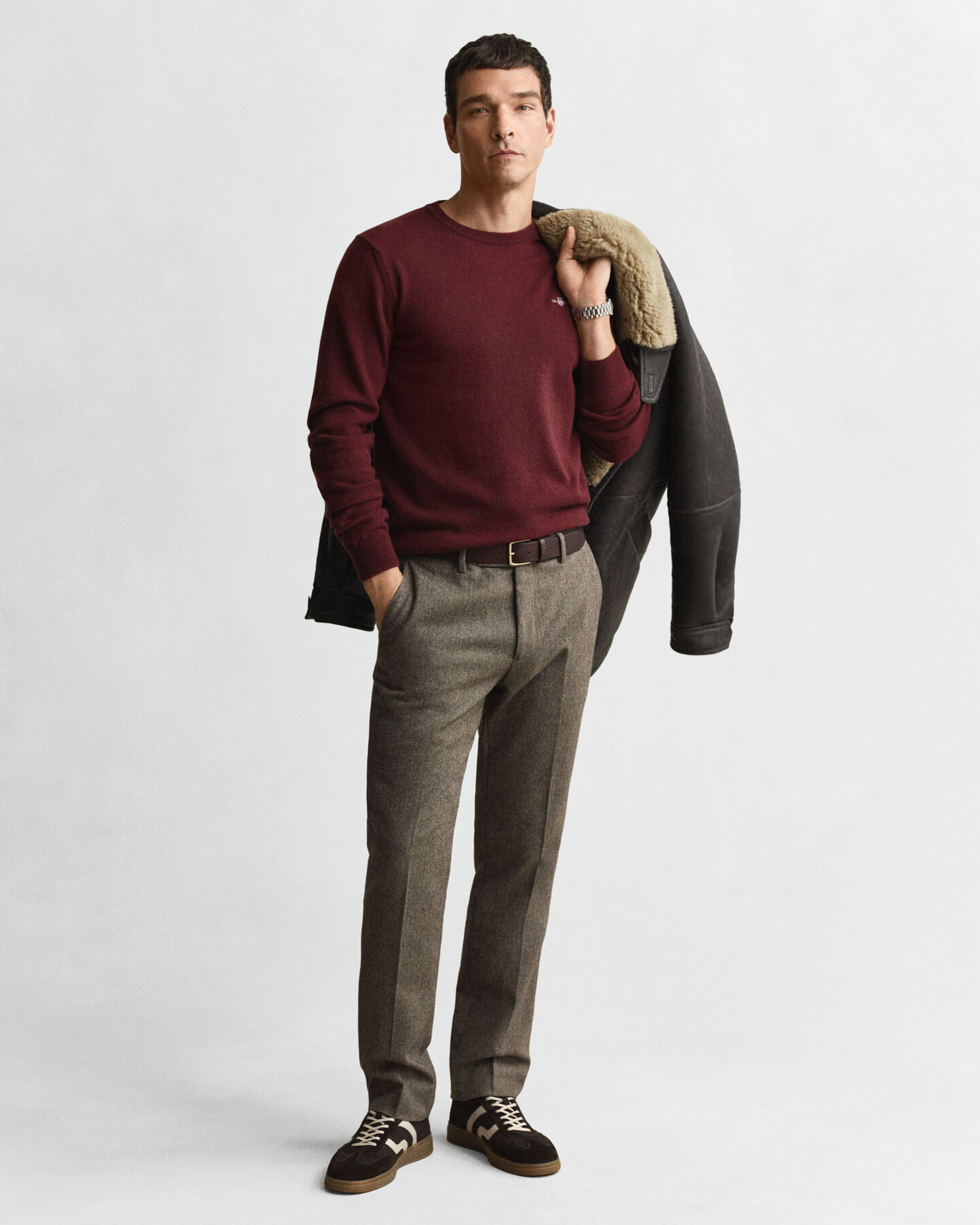 Superfine Lambswool Crew Neck Sweater