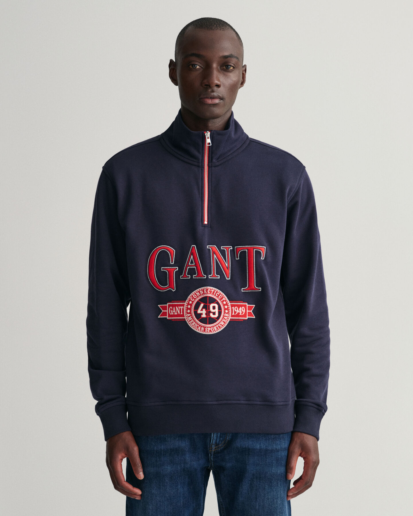 Retro Crest Half-Zip Sweatshirt