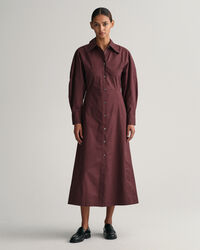 Volume Sleeve Shirt Dress