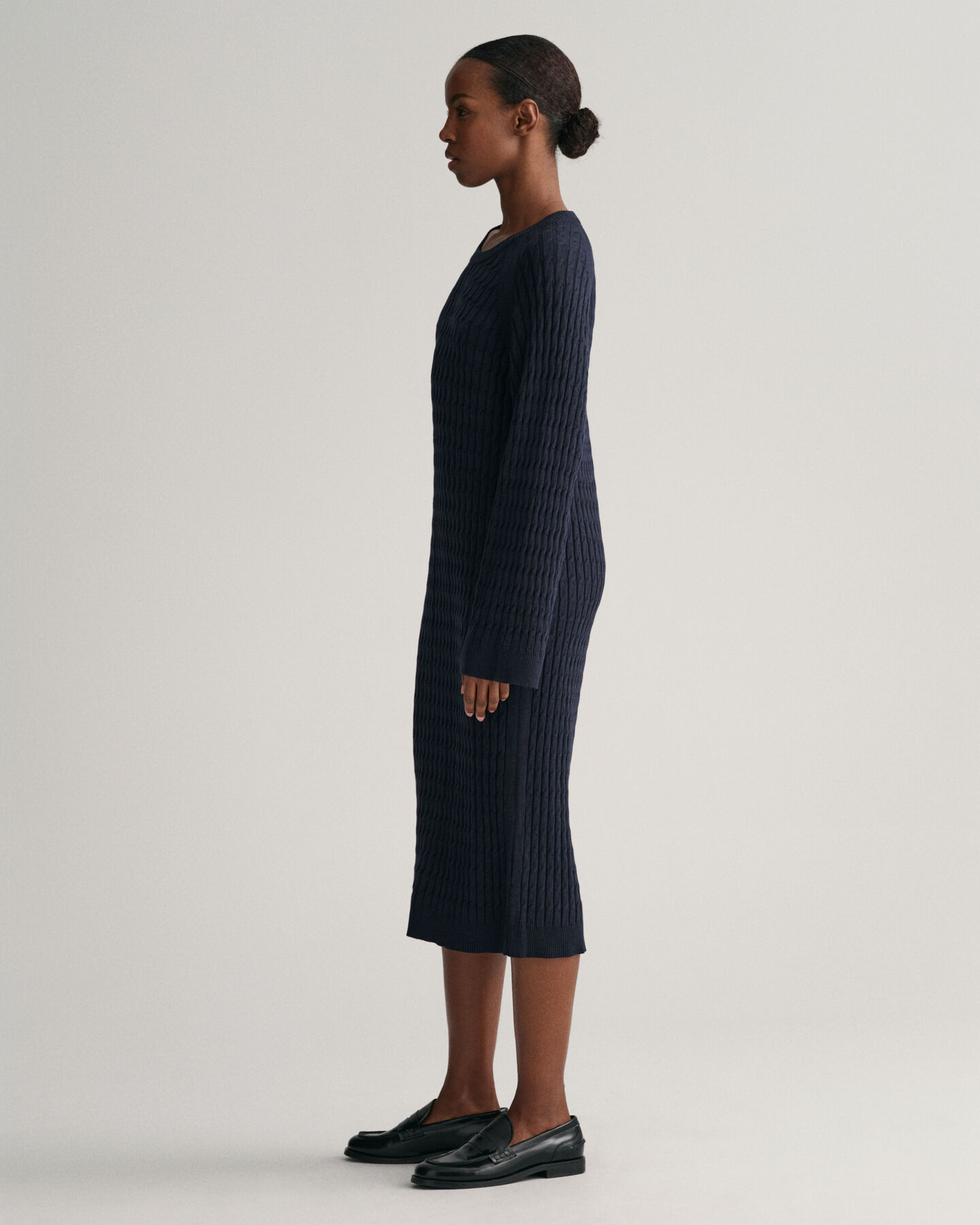 Cable Knit Crew Neck Dress