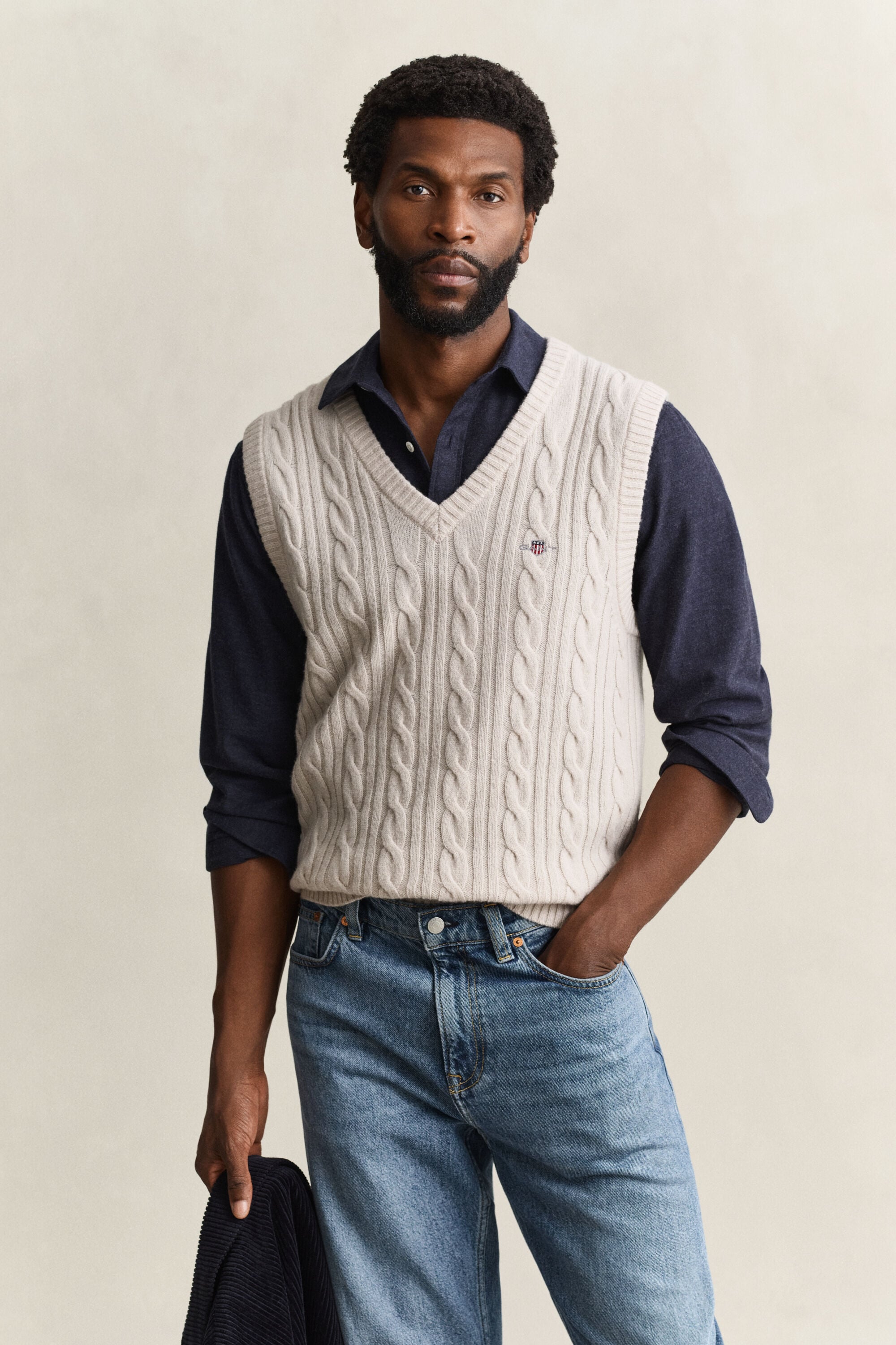 Lambswool Cable Knit Vest