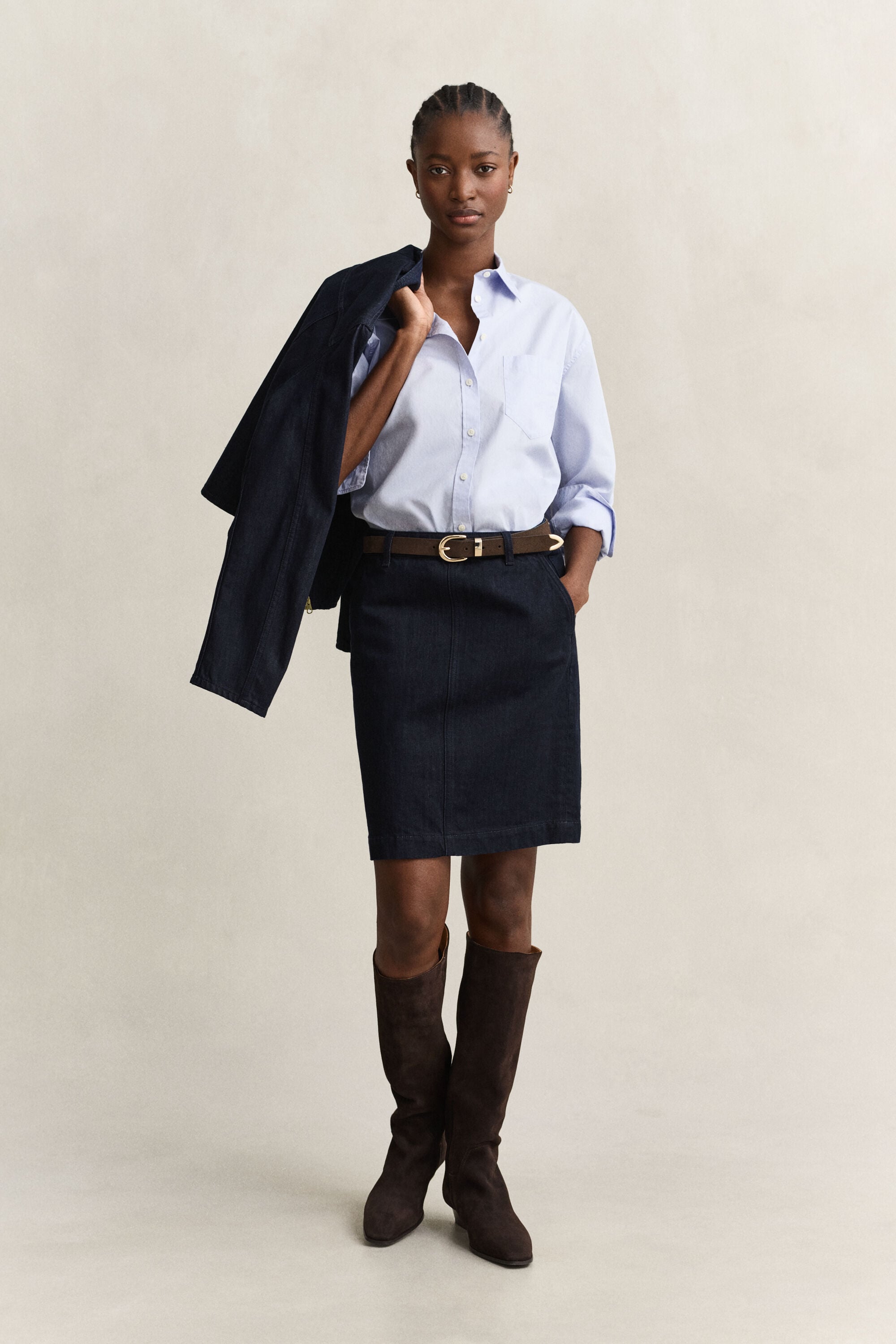 Denim Pencil Skirt