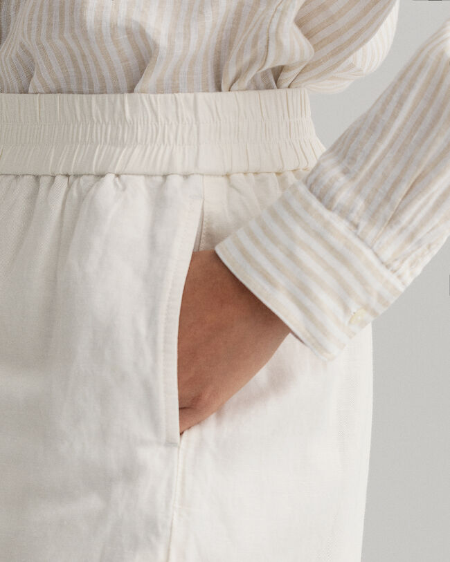 Linen Viscose Pull-On Shorts