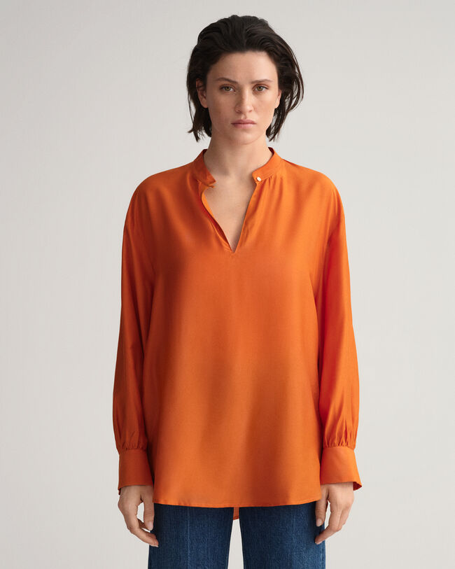 Lyocell Silk Popover Blouse