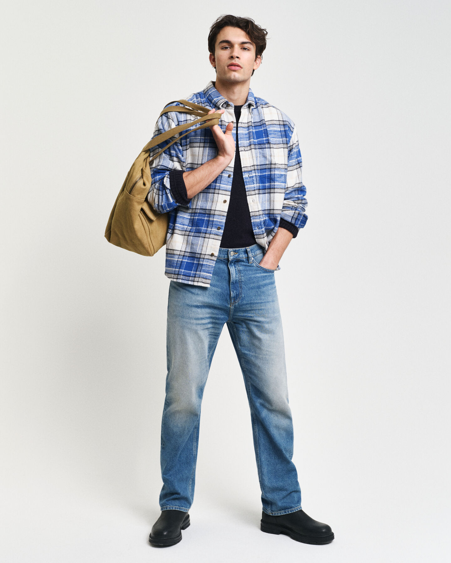 Relaxed Fit Checked Flannel Shirt