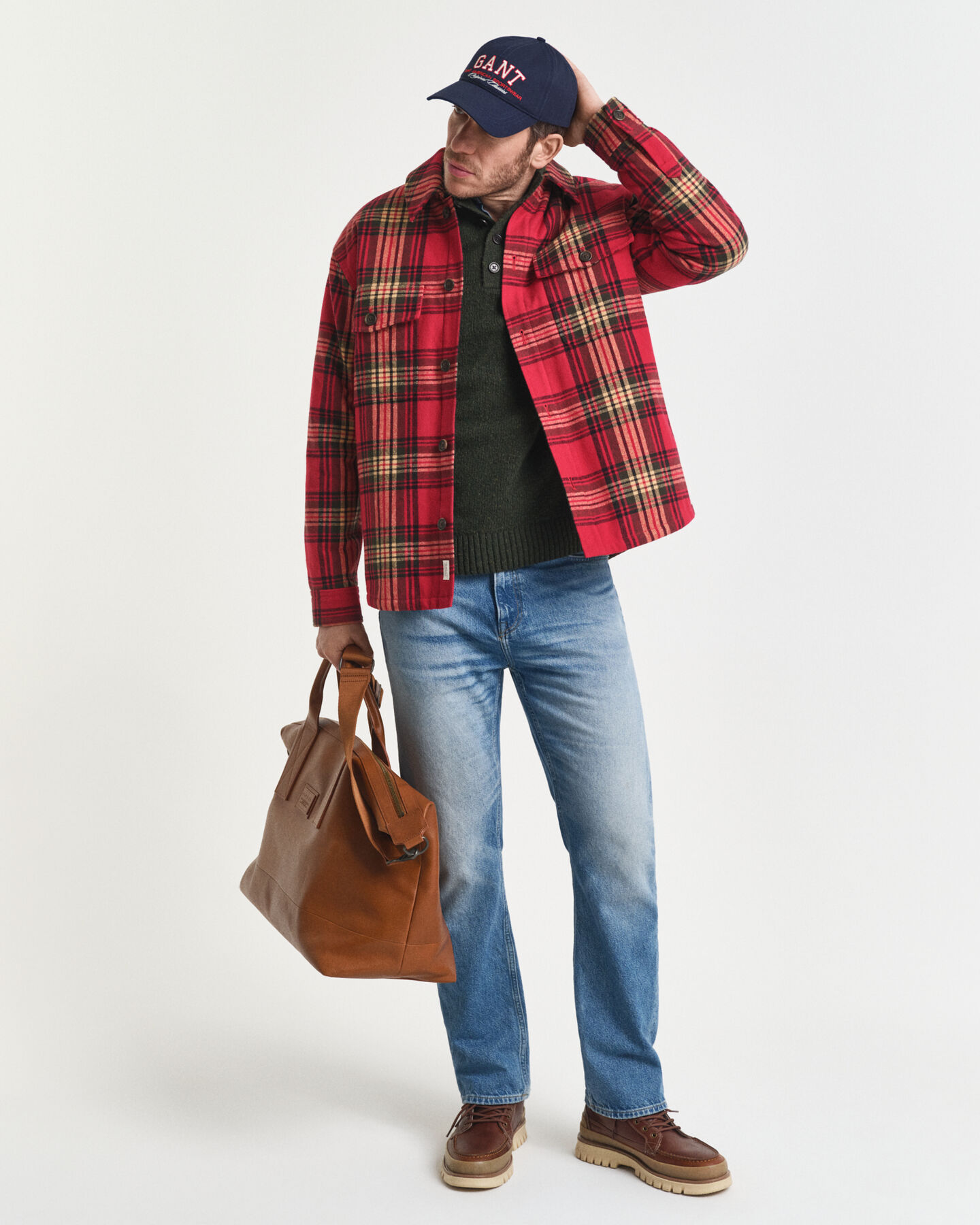 Relaxed Fit Checked Padded Overshirt