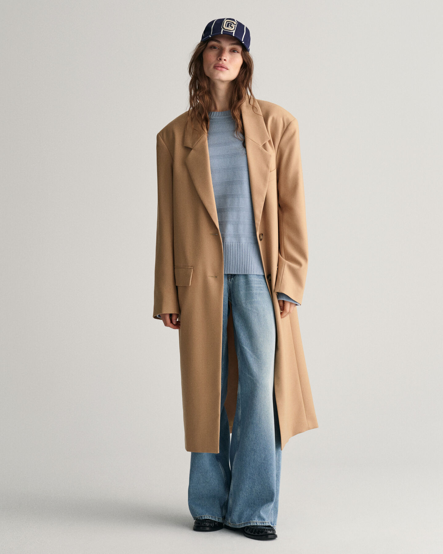 Tonal Striped Cotton Crew Neck Sweater