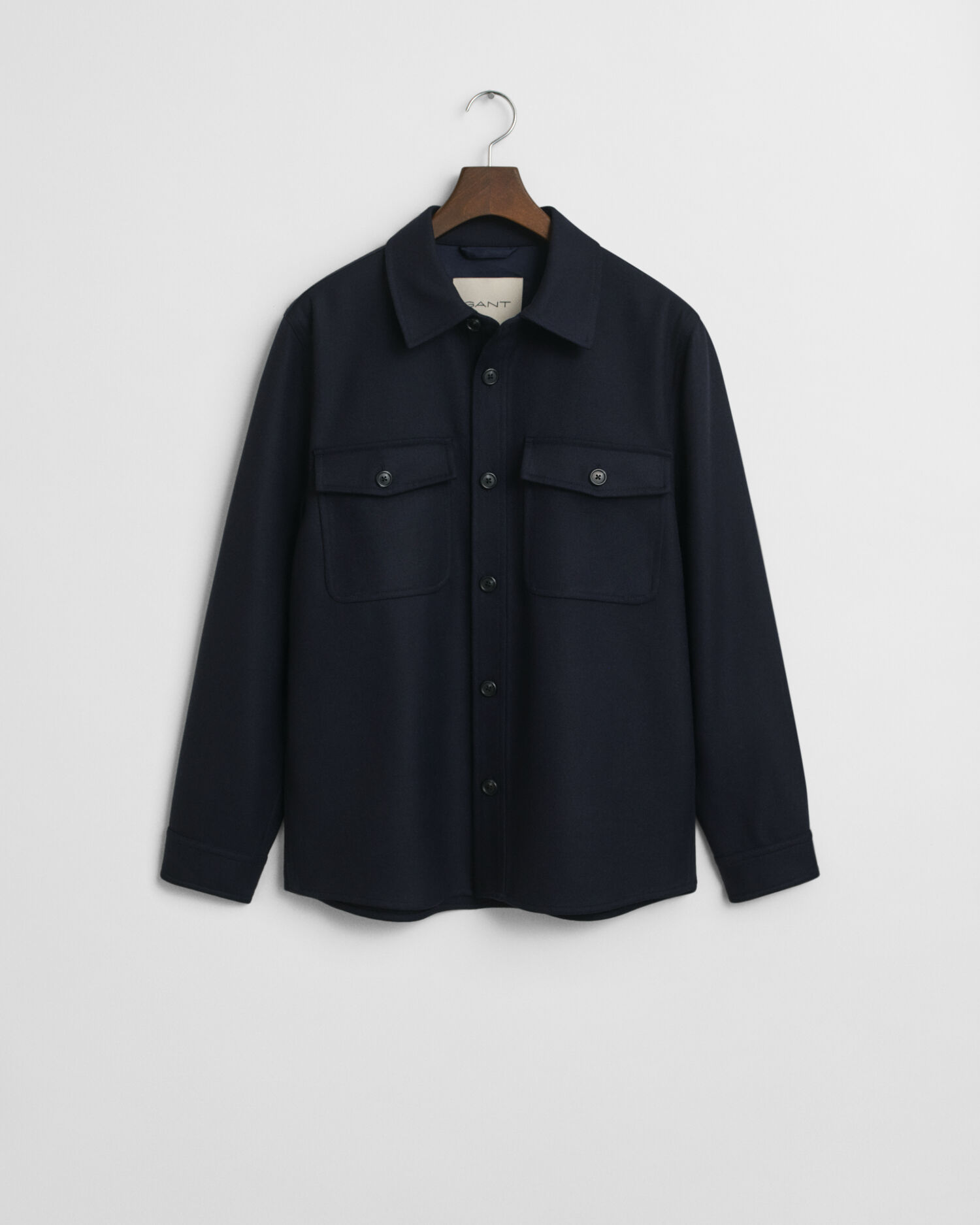Regular Fit Wool Blend Overshirt