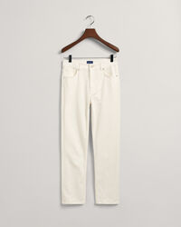 White Cropped Slim Fit Jeans