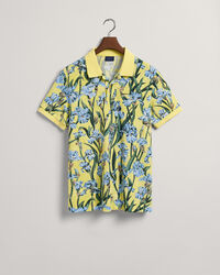 Iris Print Piqu&eacute; Polo Shirt