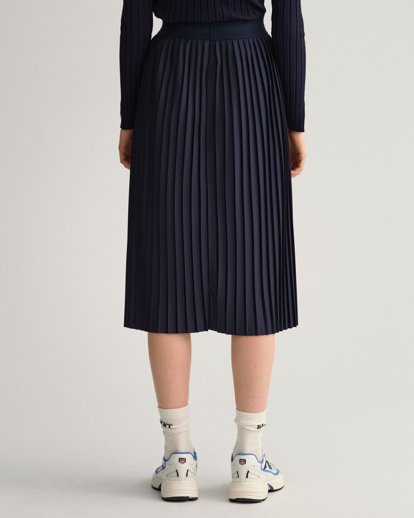 Pleated Jersey Skirt