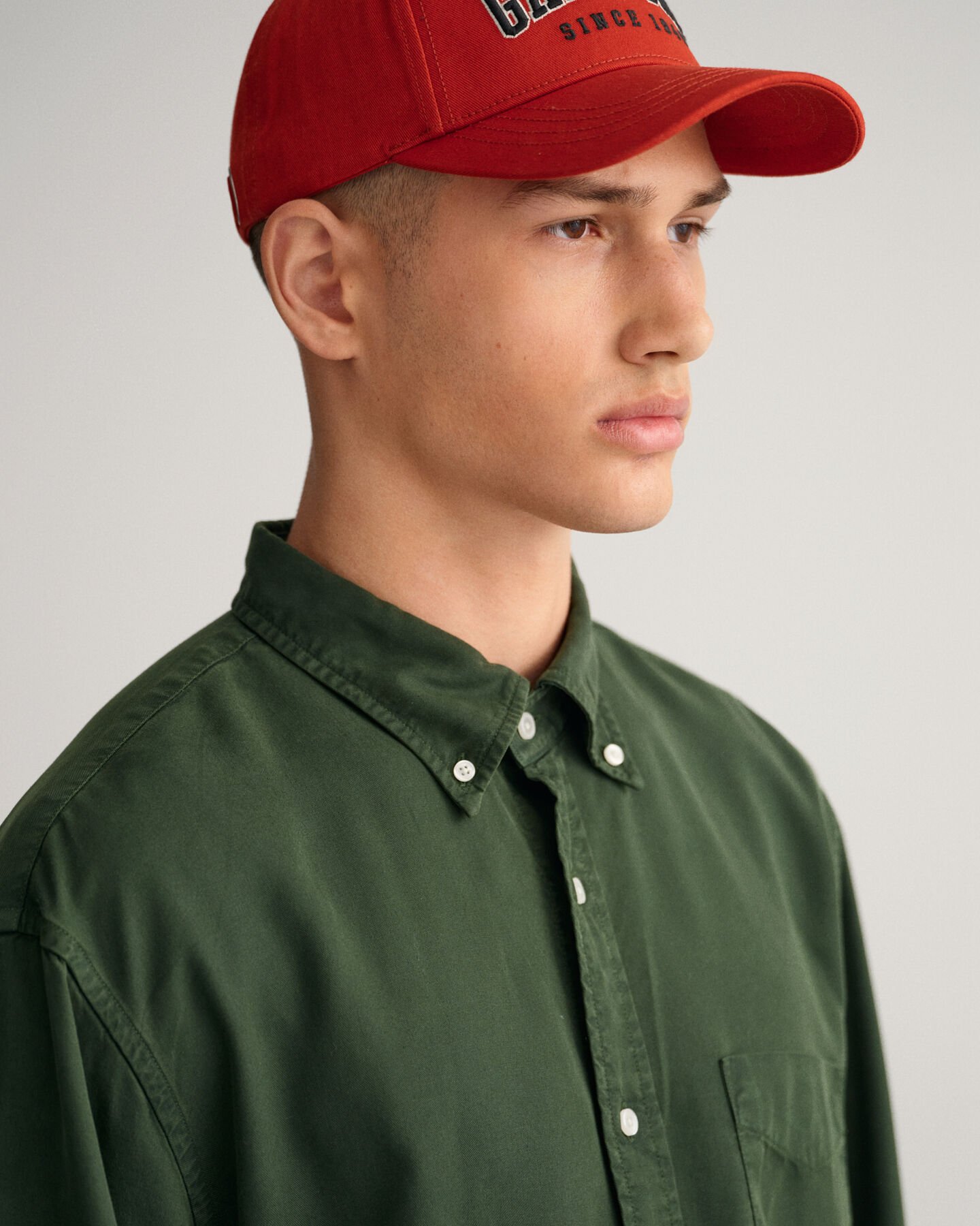 Relaxed Fit Garment-Dyed Lyocell Shirt