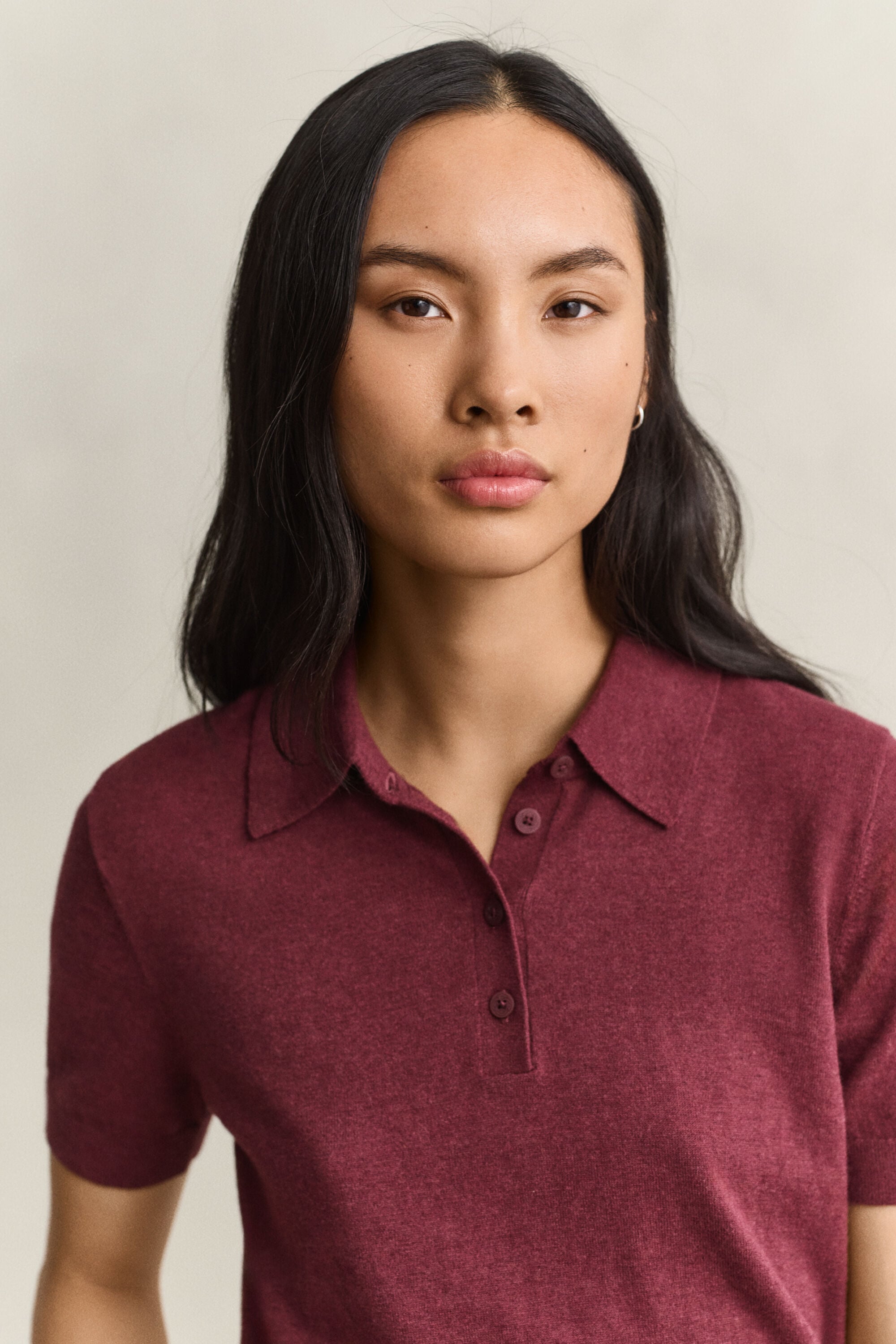 Light Knitted Polo Sweater
