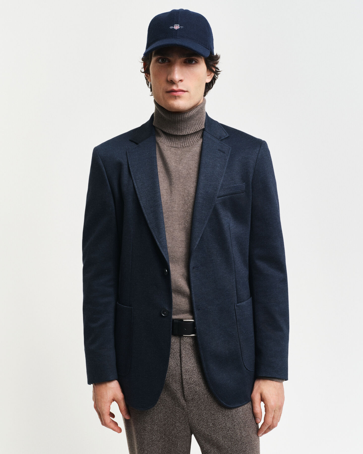 Two-Toned Twill Jersey Blazer