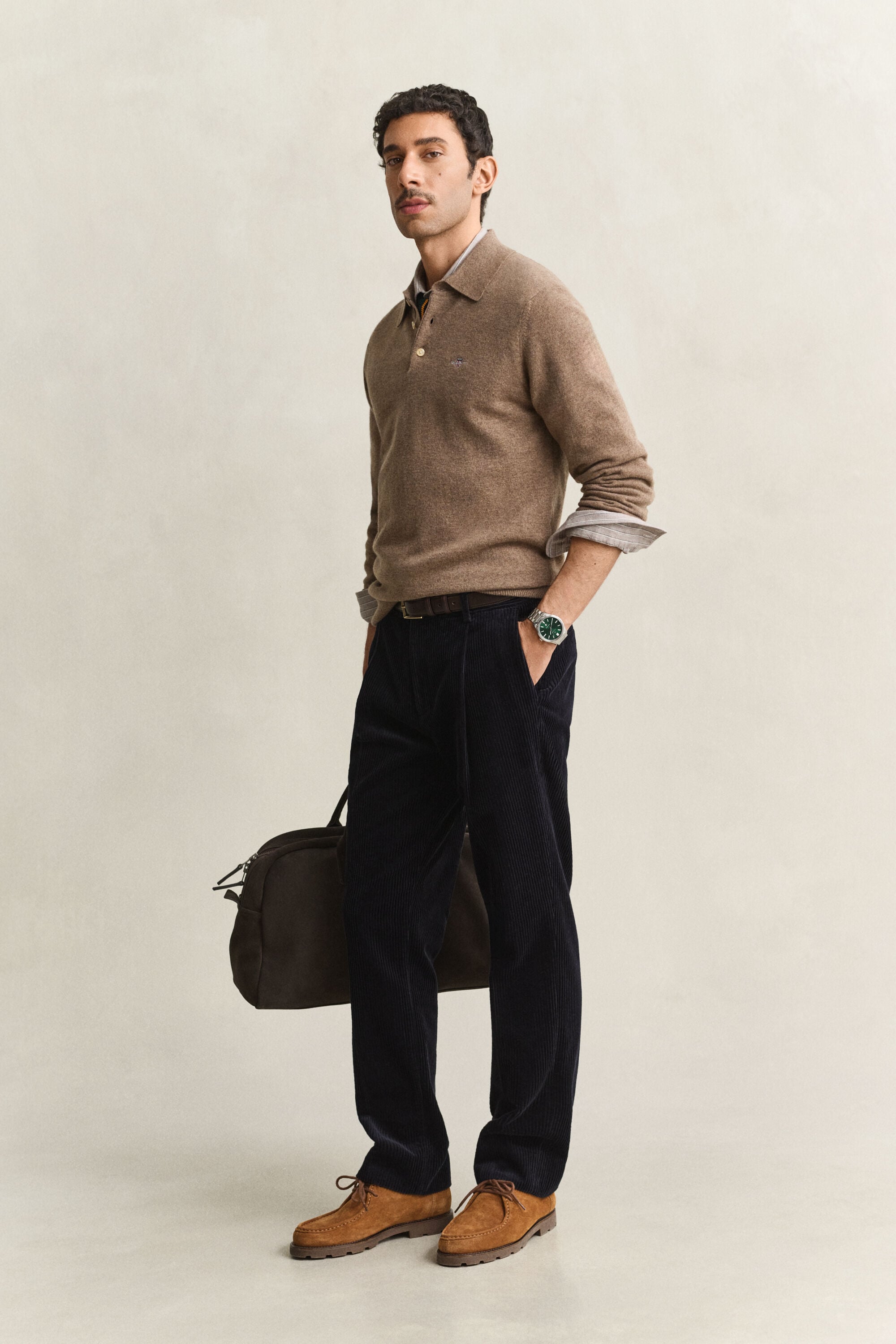 Superfine Lambswool Polo Sweater