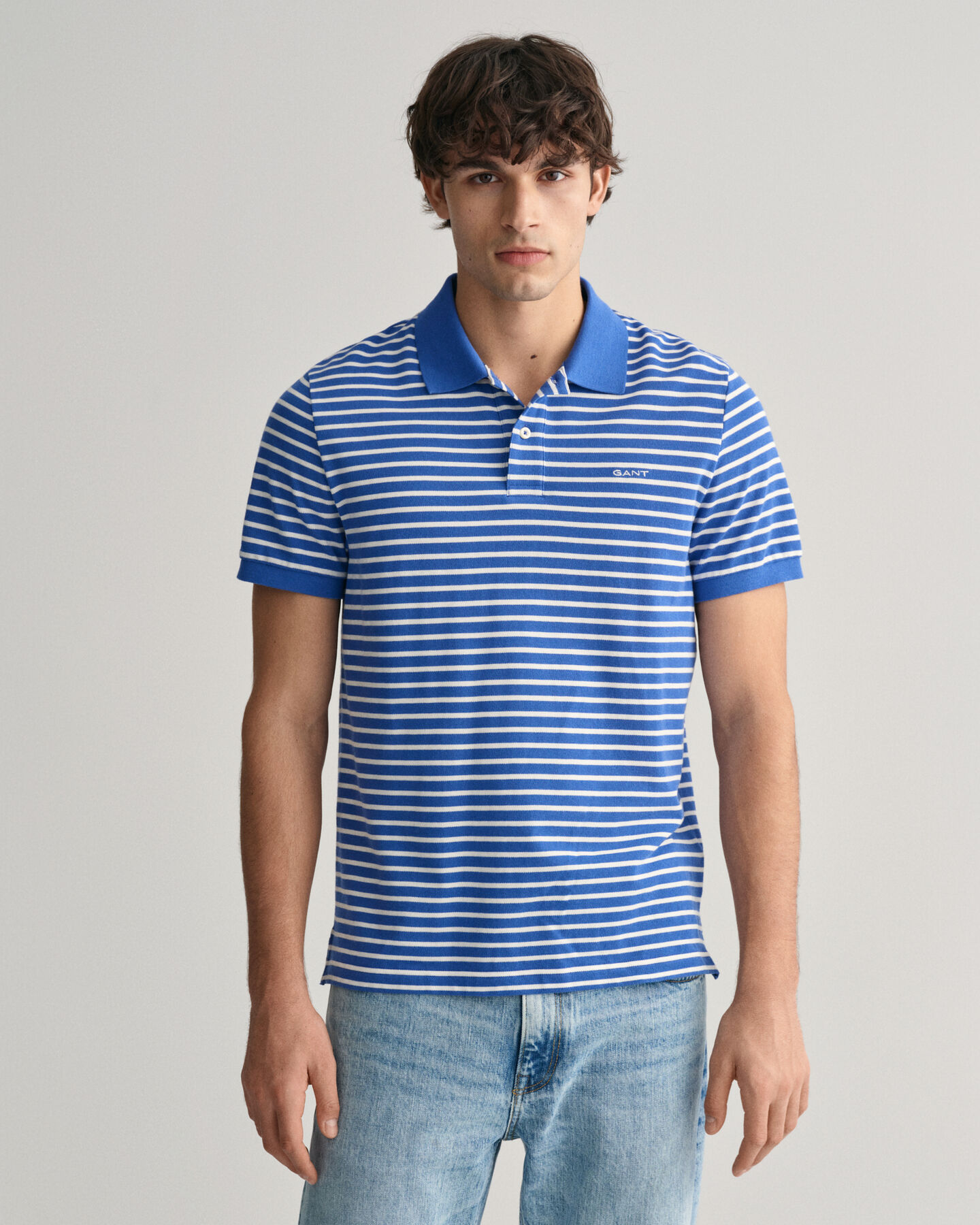 Striped Piqué Polo Shirt