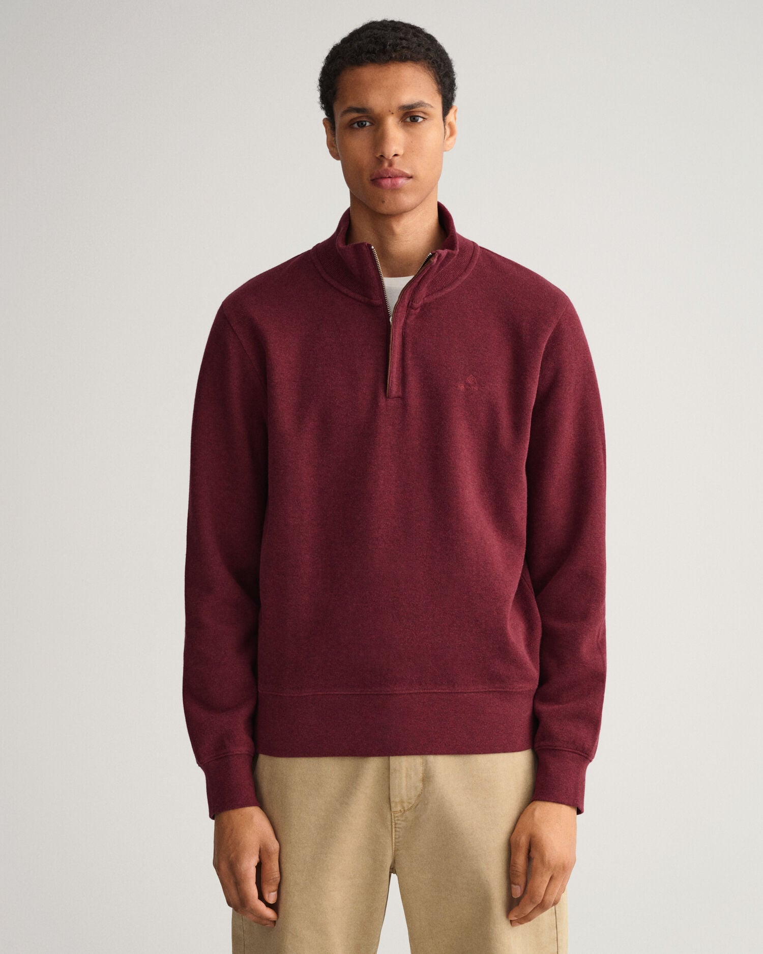 Sacker Rib Half-Zip Sweatshirt - GANT