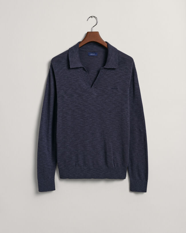 Cotton Linen Polo Sweater