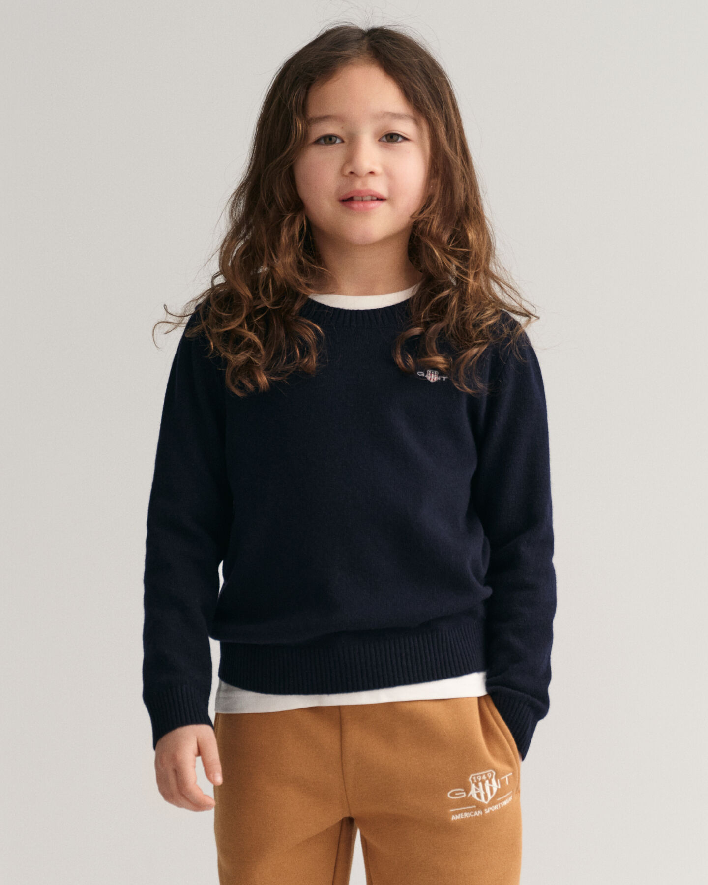 Kids Shield Lambswool Crew Neck Sweater