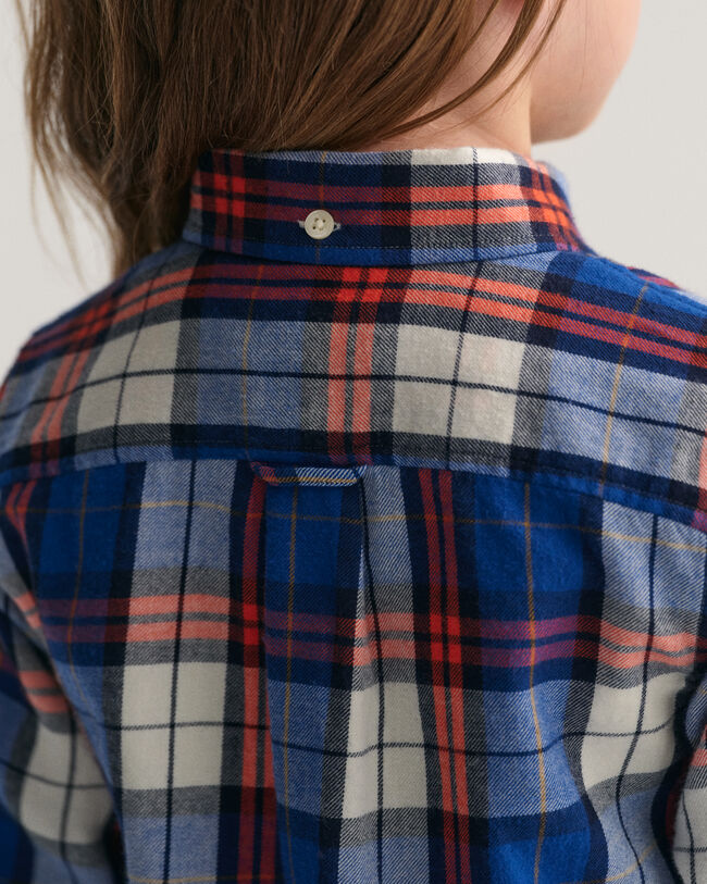 Kids Regular Fit Checked Flannel Shirt