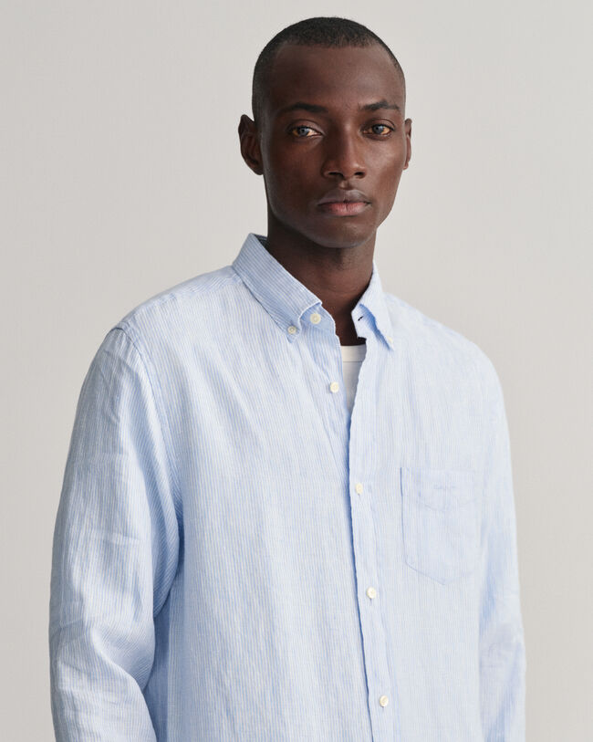 Regular Fit Striped Linen Shirt