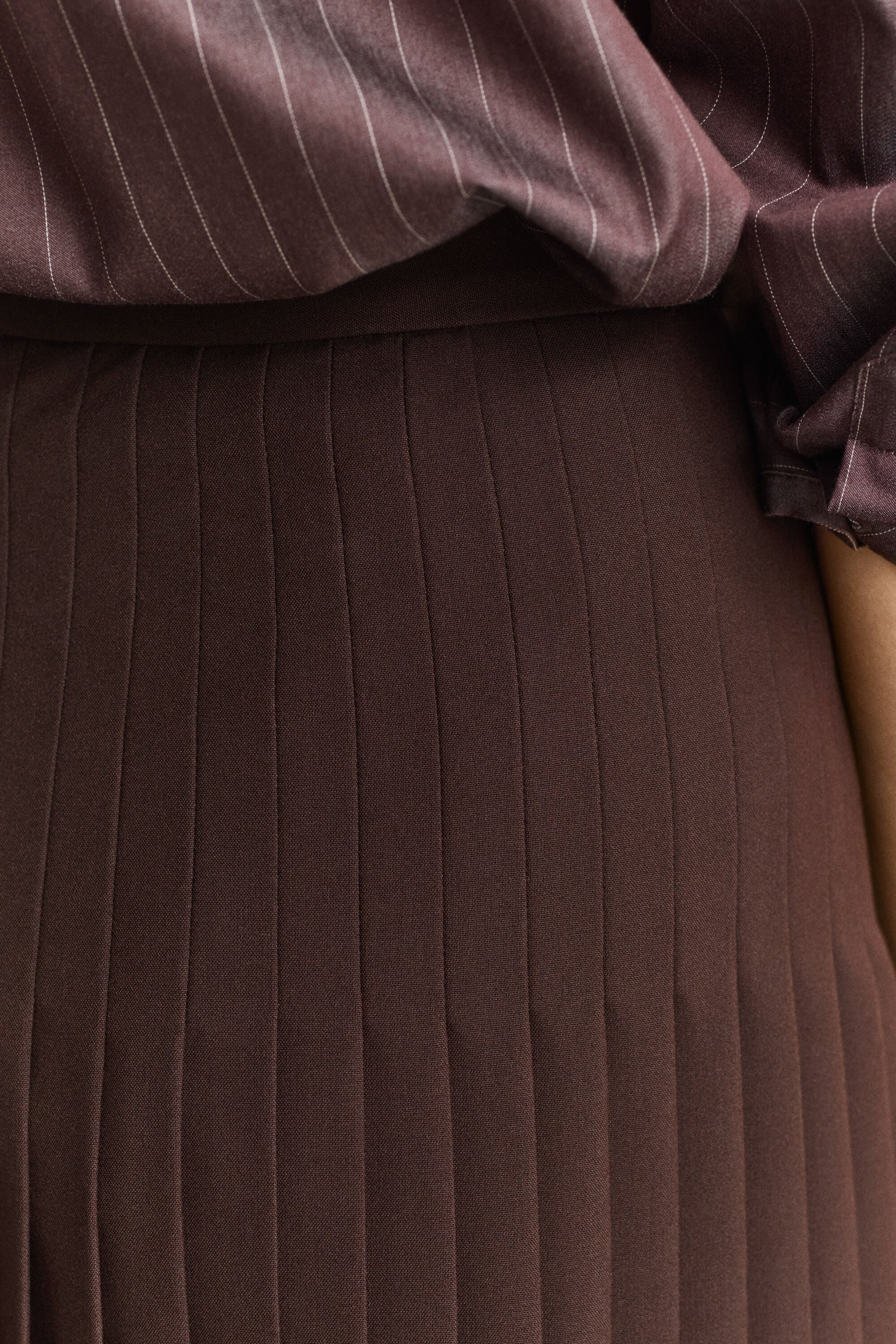 Pleated Midi Skirt