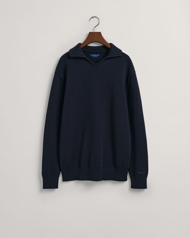 V-Neck Polo Sweater
