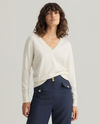 Light Cotton V-Neck Sweater