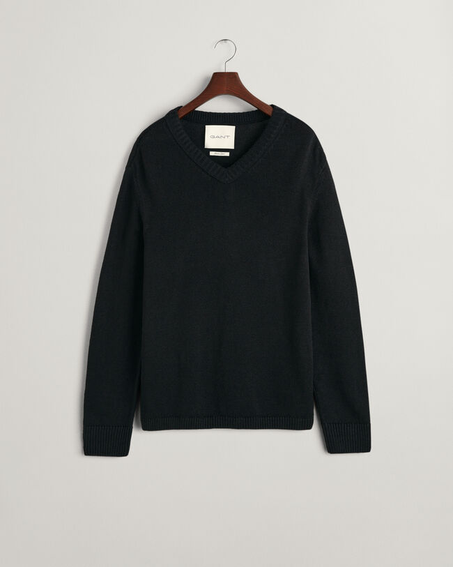 Linen Blend V-Neck Sweater