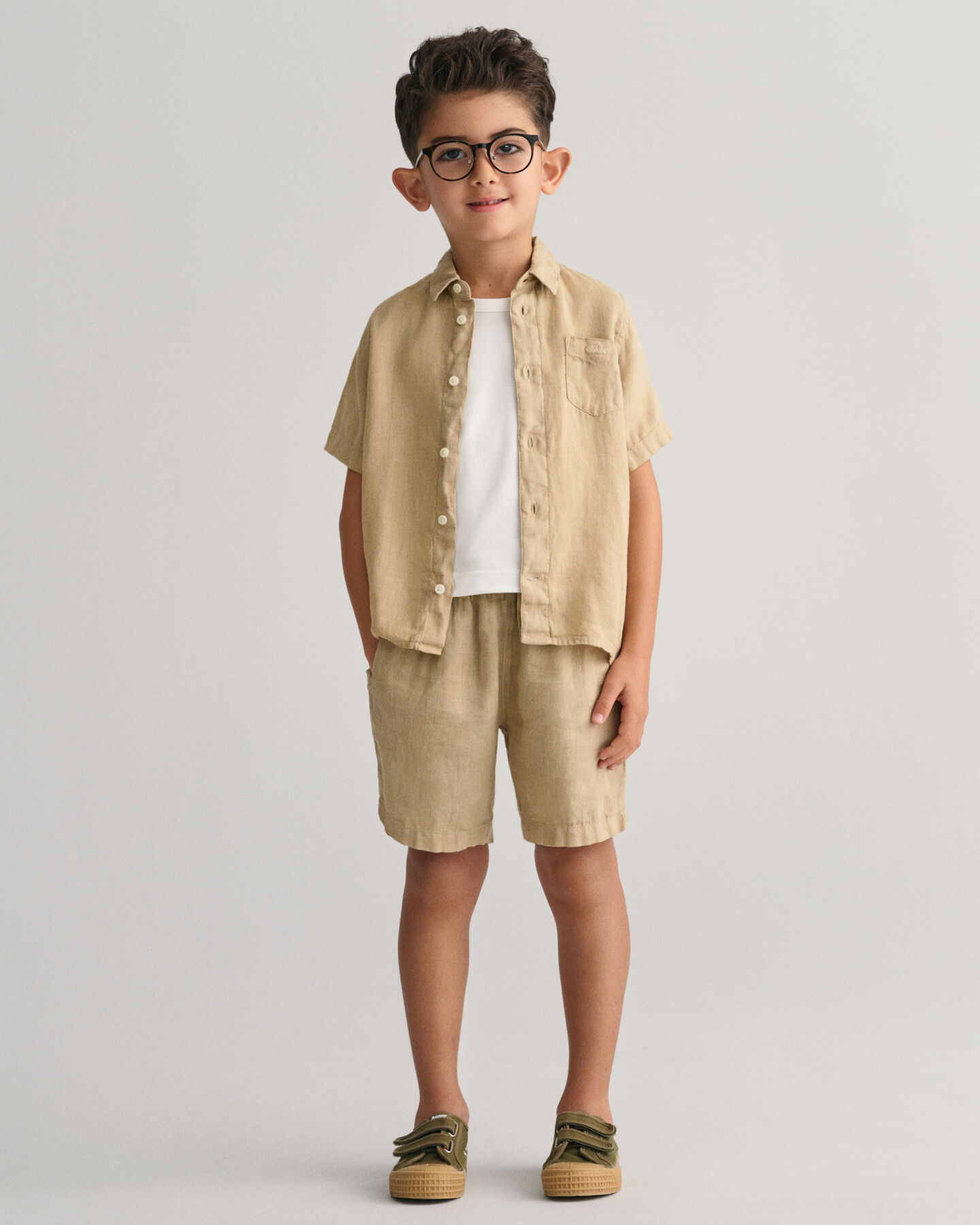 Kids Linen Short Sleeve Shirt