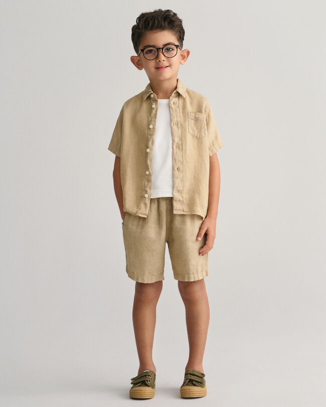 Kids Linen Short Sleeve Shirt