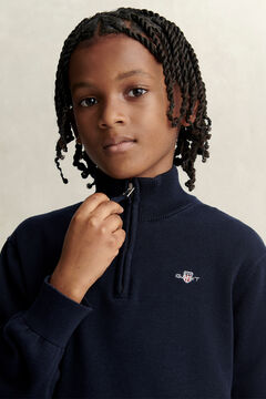 Teen Boys Shield Half-Zip Sweater — EVENING BLUE 4